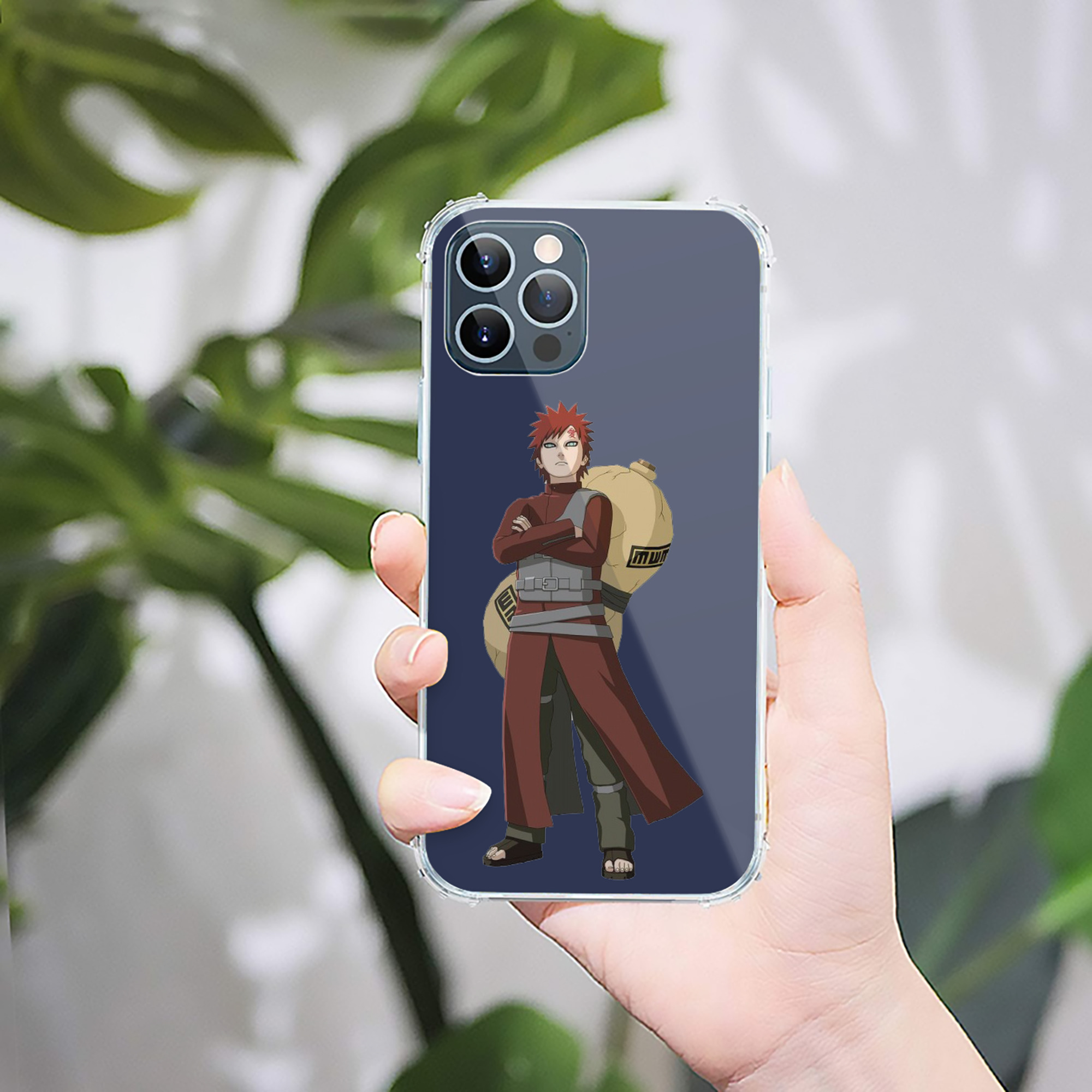 （画像用） NARUTO -ナルト- ガアラ Gaara 【iPhone 12シリーズ対応】透明スマホケース（クリアソフトケース）